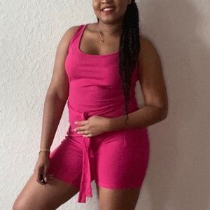 Passion Pink Rose Romper